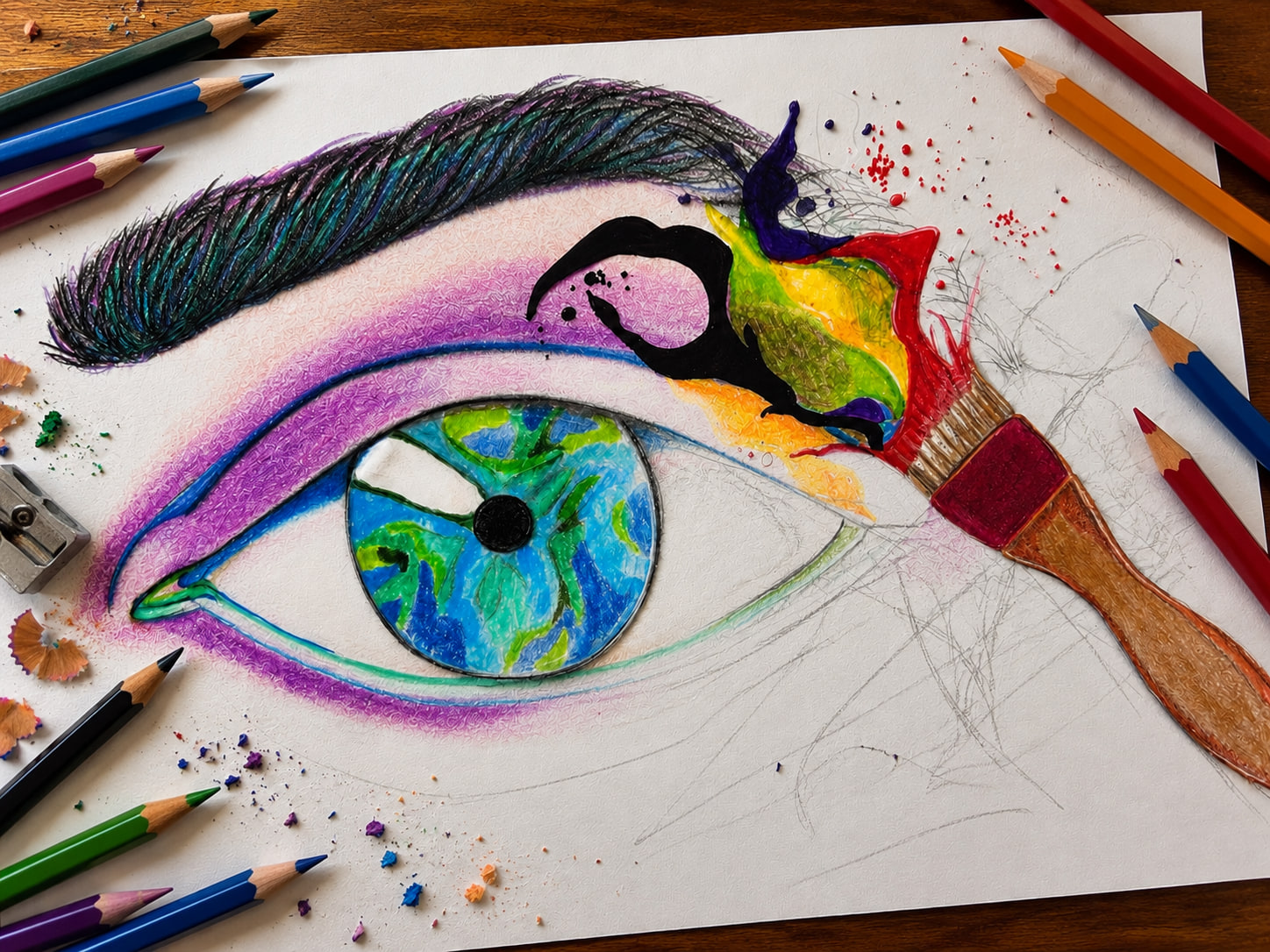 Creative art therapy process